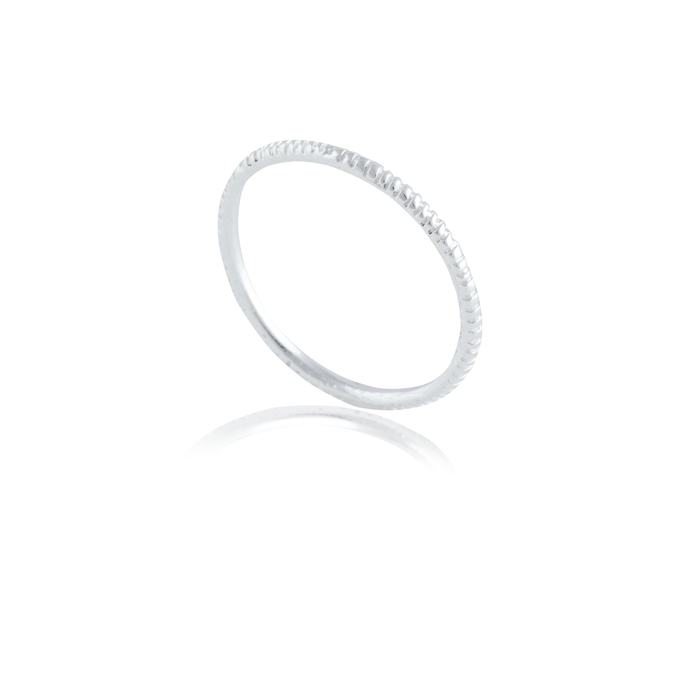 ring silver on white background
