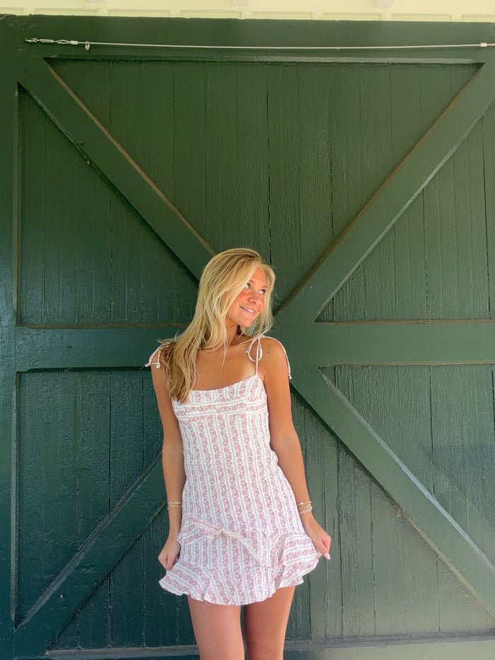 The Summer Party Romper Dress- Pink Rose