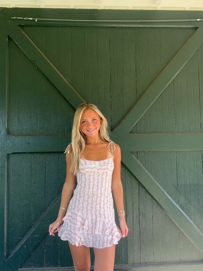 The Summer Party Romper Dress- Pink Rose