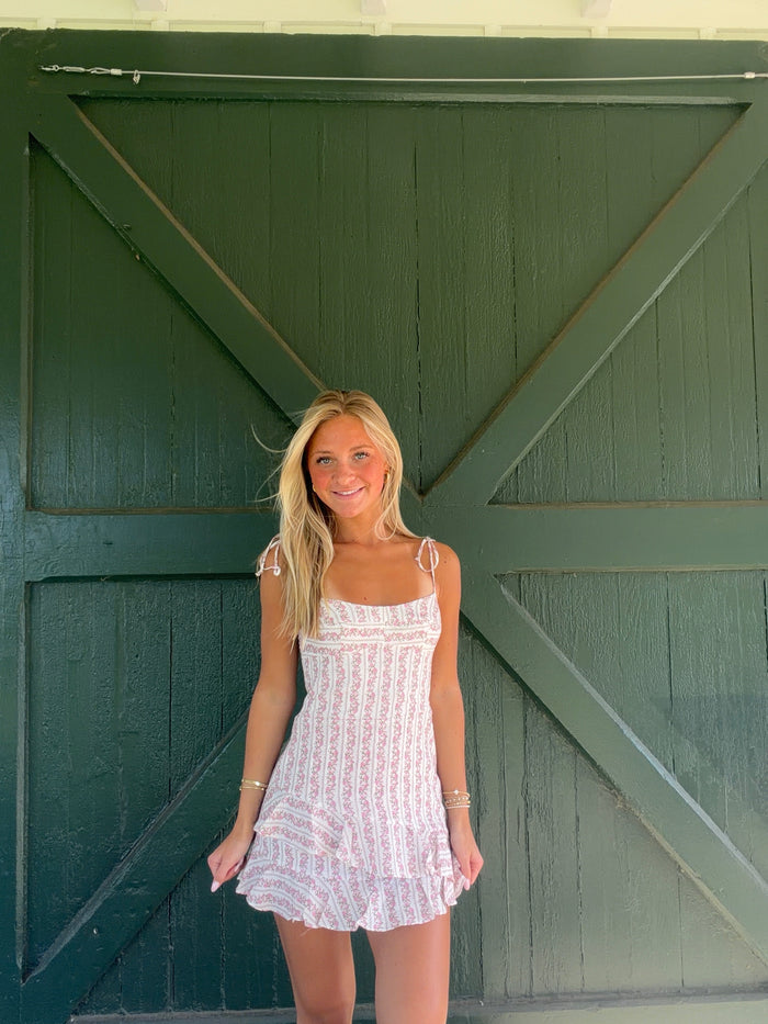 The Summer Party Romper Dress- Pink Rose