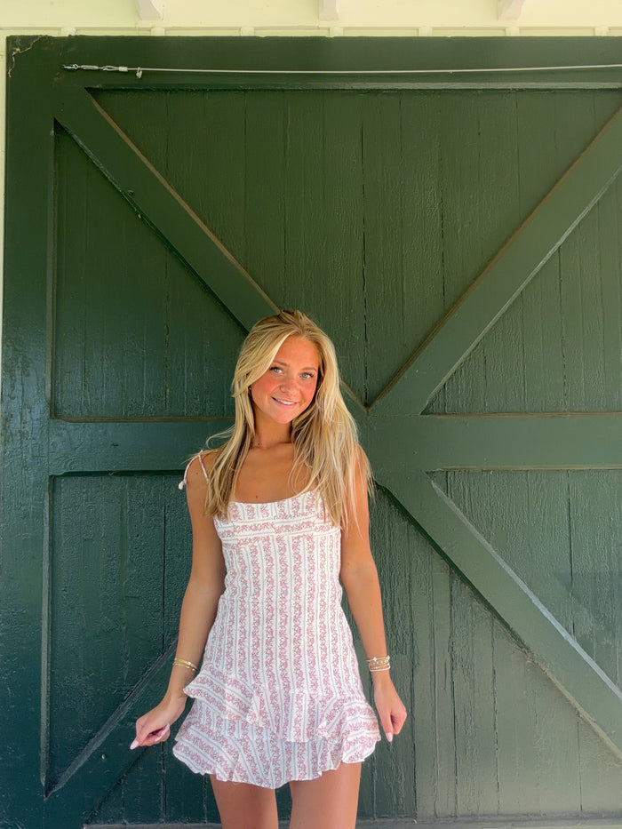 The Summer Party Romper Dress- Pink Rose