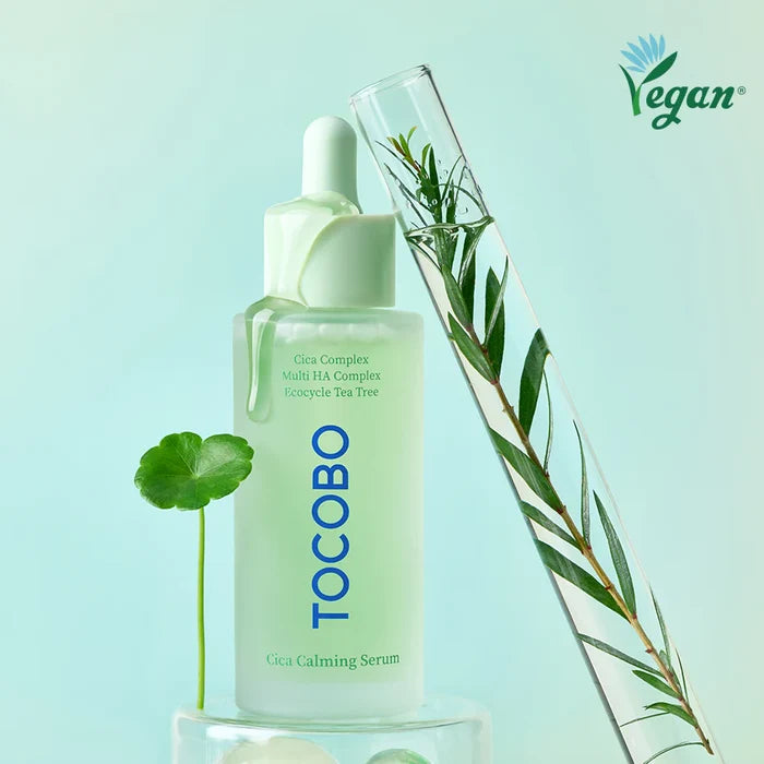 TOCOBO Cica Calming Serum Cica Complex Multi HA Complex Ecocycle Tea Tree سيروم السيكا المهدئ من توكوبو