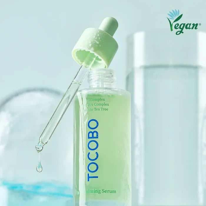 TOCOBO Cica Calming Serum Cica Complex Multi HA Complex Ecocycle Tea Tree سيروم السيكا المهدئ من توكوبو