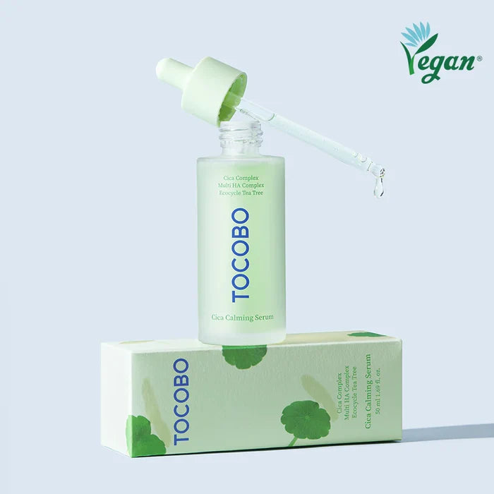 TOCOBO Cica Calming Serum Cica Complex Multi HA Complex Ecocycle Tea Tree سيروم السيكا المهدئ من توكوبو