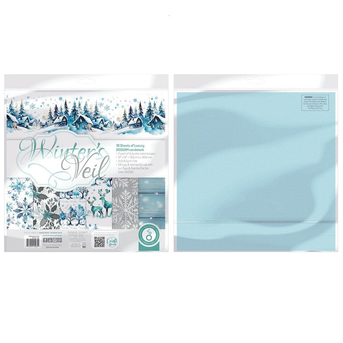 Tonic Studios - Art Pad 12"x12" - Winter's Veil. Introducing the Winter's Veil collection, featuring outstanding products and imagery that beautifully capture the essence of a winter's night. Available at Embellish Away located in Bowmanville Ontario Canada.