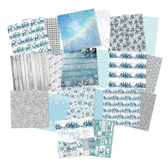 Tonic Studios - Art Pad 12"x12" - Winter's Veil. Introducing the Winter's Veil collection, featuring outstanding products and imagery that beautifully capture the essence of a winter's night. Available at Embellish Away located in Bowmanville Ontario Canada.