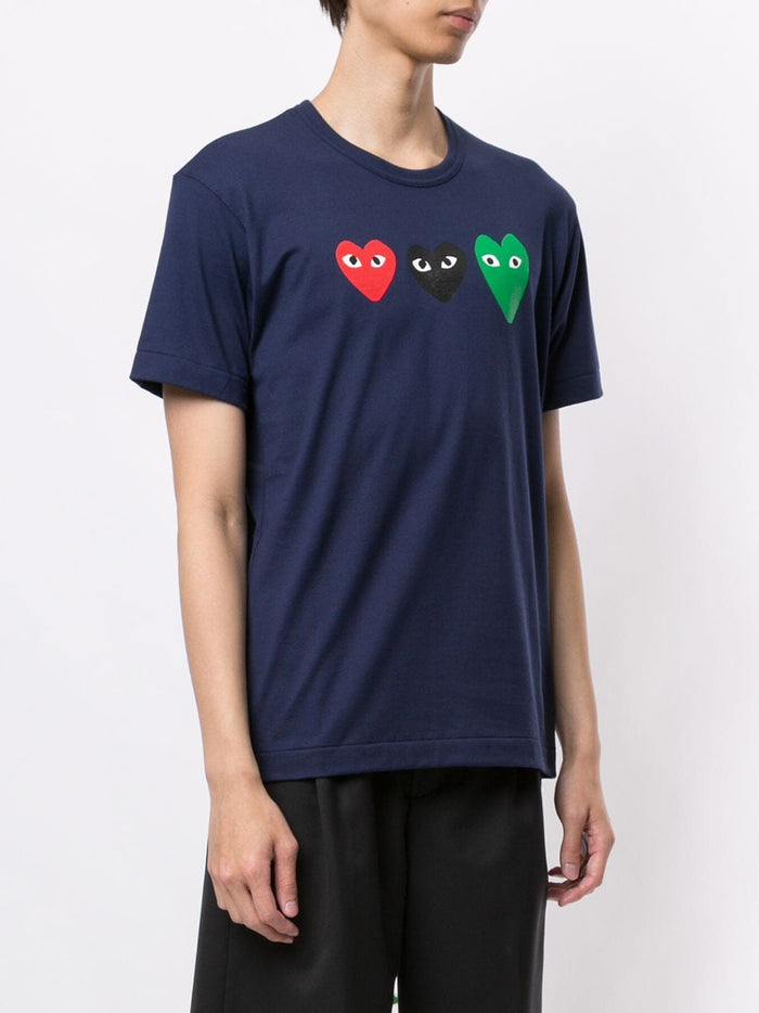 Triple Logo Print T-Shirt