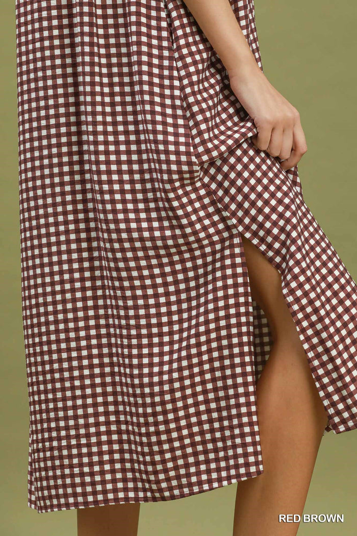 Umgee Gingham Midi Dress