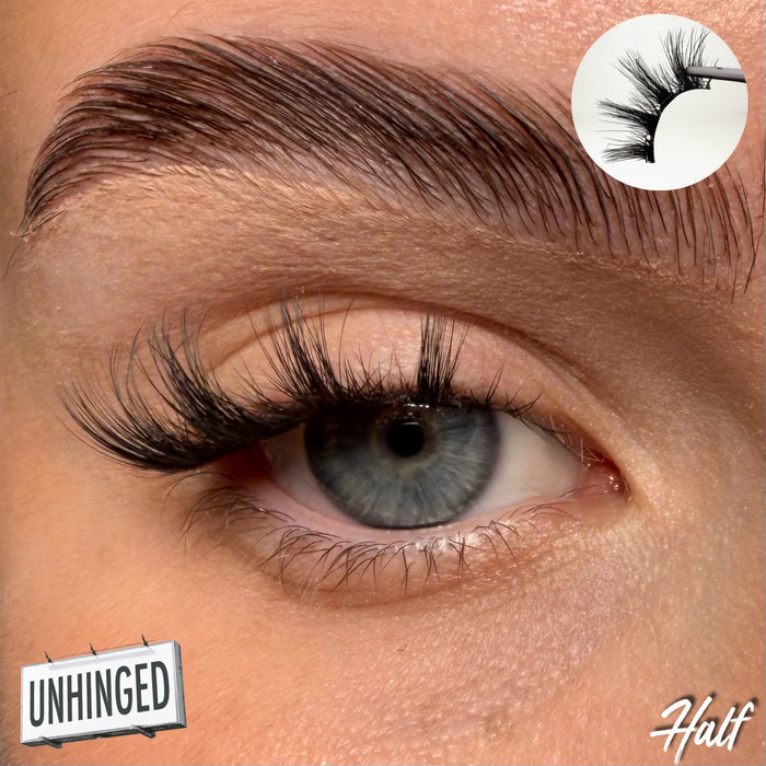 Unhinged Super Pre-Glued Half Strip Lash - Unicorn Cosmetics