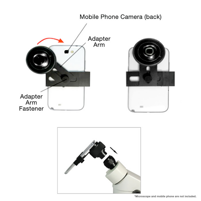 Universal 10X Mobile Cell Phone Adapter for Microscope Eyepiece