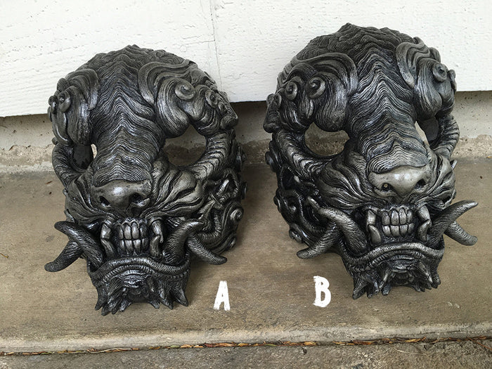 URETHANE SENTINEL MASK- PAINTED AND FINISHED- OLD SILVER