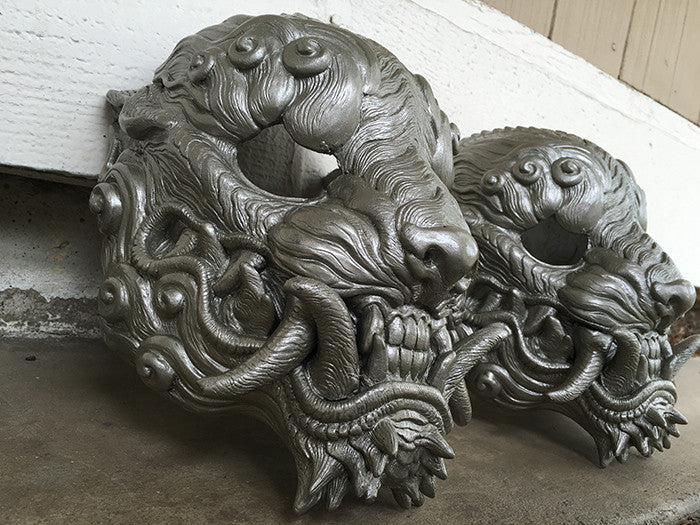 URETHANE SENTINEL MASK- PAINTED AND FINISHED- SILVER