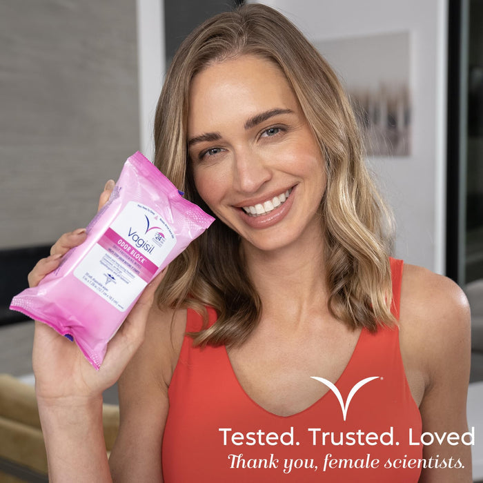 VAGISIL Odor block daily refreshing wipes مناديل منعشة يومية من فاجيسيل