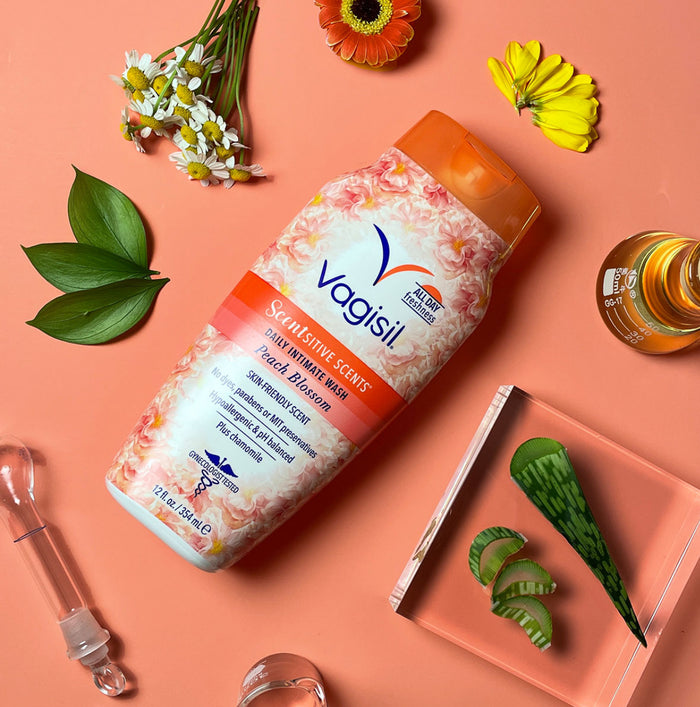 VAGISIL scentsitive scents Daily Intimate Wash peach blossom غسول المناطق الحساسة بزهرة الخوخ من فاجيسيل
