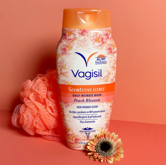 VAGISIL scentsitive scents Daily Intimate Wash peach blossom غسول المناطق الحساسة بزهرة الخوخ من فاجيسيل