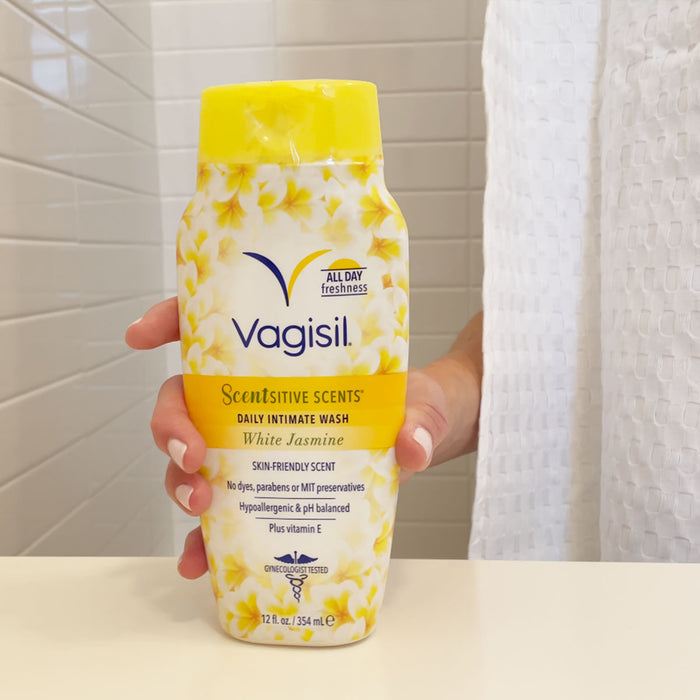 VAGISIL scentsitive scents Daily Intimate Wash White jasmine غسول المناطق الحساسة بالياسمين الابيض من فاجيسيل