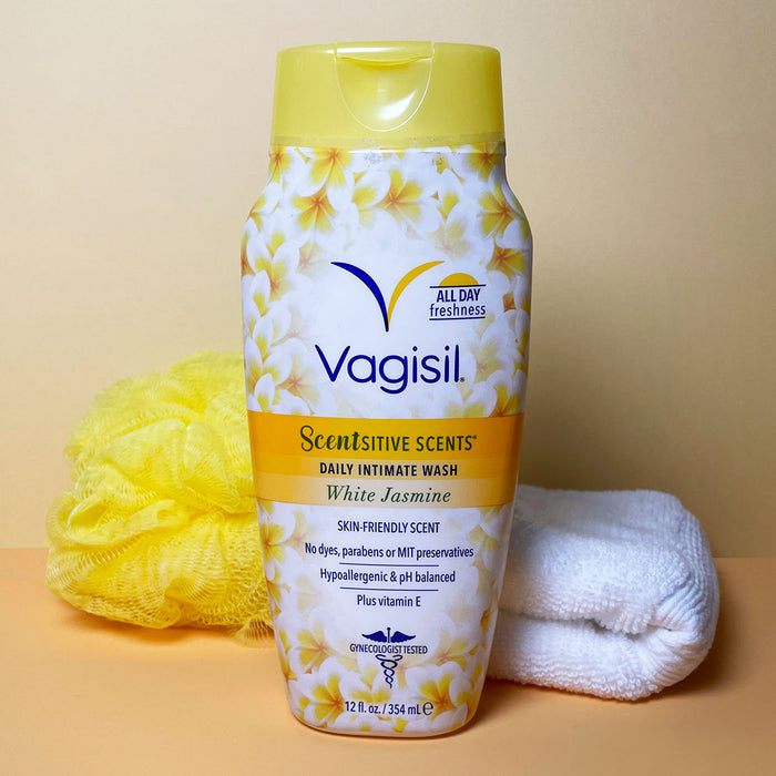 VAGISIL scentsitive scents Daily Intimate Wash White jasmine غسول المناطق الحساسة بالياسمين الابيض من فاجيسيل