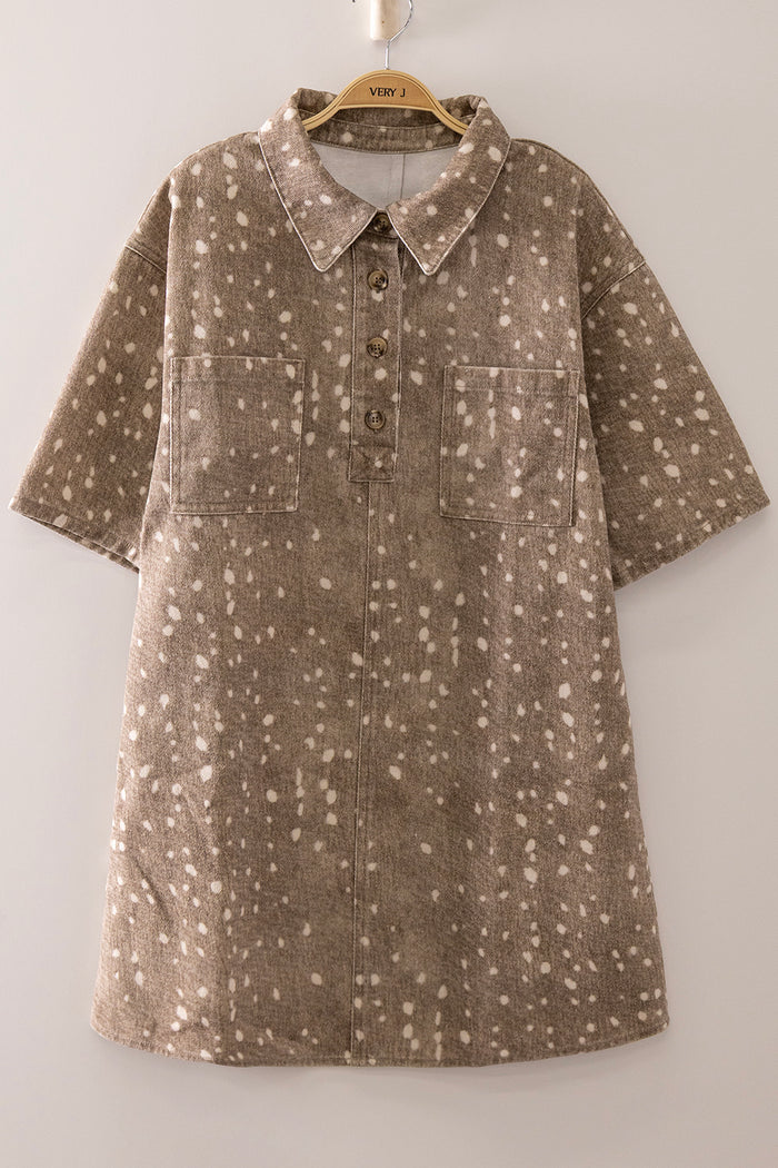 Very J Bambi Print Mini Dress