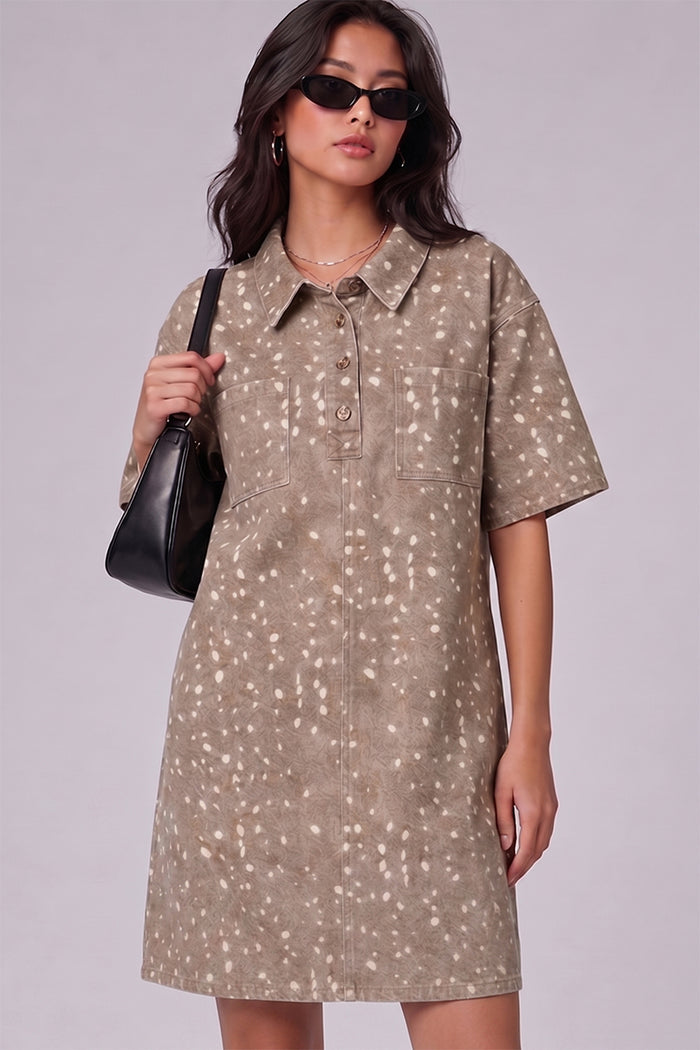 Very J Bambi Print Mini Dress