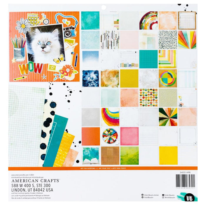 Vicki Boutin - Double-Sided Printed Paper Pad 12"X12" - Mixed Media - 48/Pkg. Immerse yourself in the Vicki Boutin Mixed Media Collection, where creativity knows no bounds. Available at Embellish Away located in Bowmanville Ontario Canada.
