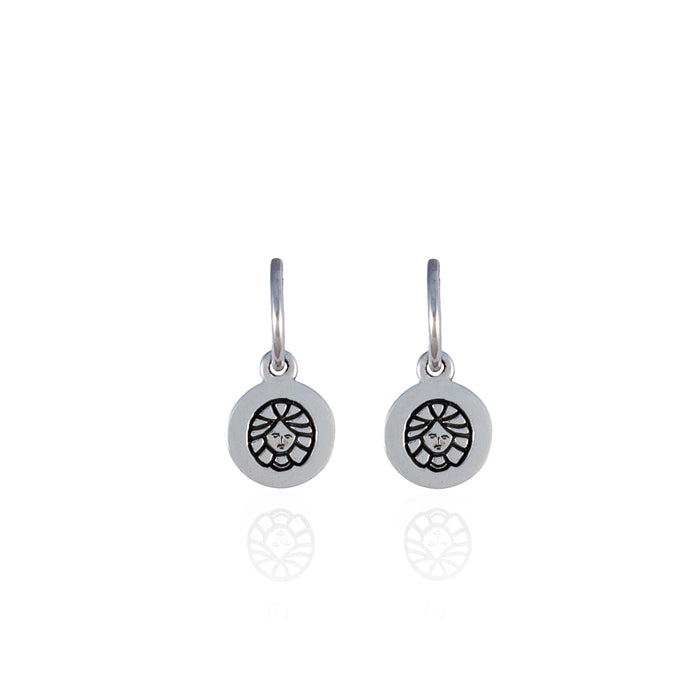 Virgo Mini Zodiac Hoops - Silver