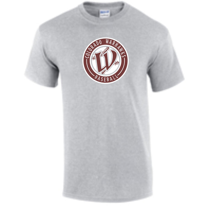 Warhawks Baseball Basic CIRCLE Tee- Matte or Glitter