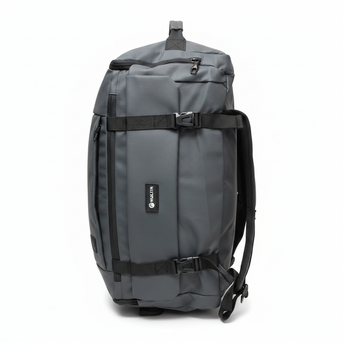 Grey Waterproof Travel Gym Bag – Shoulder Carry View
