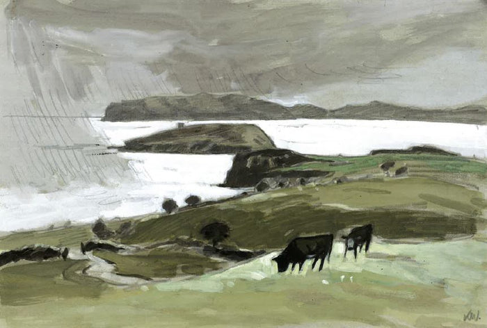 Welsh Blacks, Llanddona - Sir Kyffin Williams Mounted Print