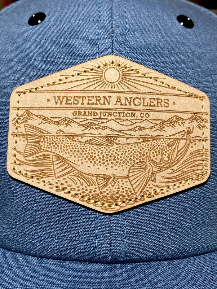 Western Anglers - Richardson Hat - Leather Patch - Blue