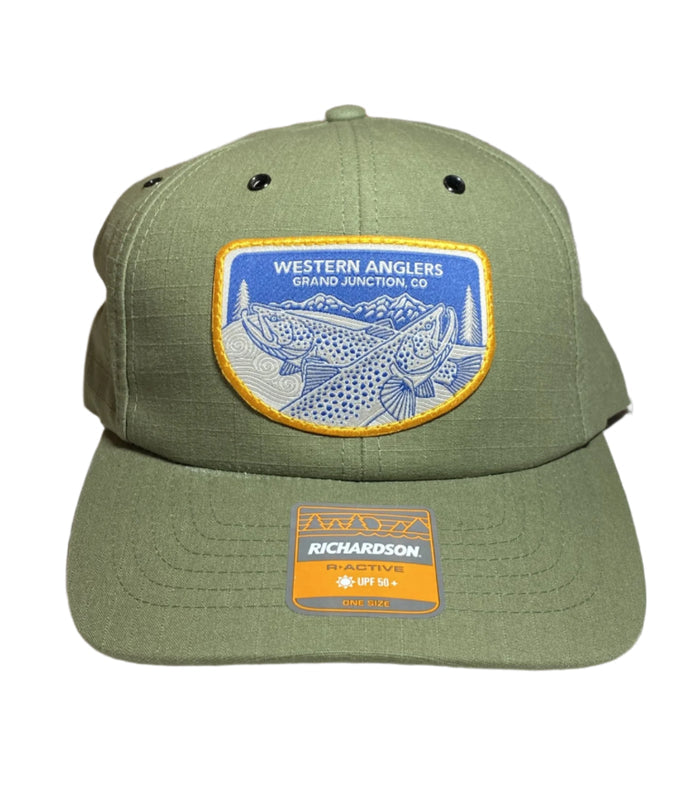 Western Anglers - Richardson Hat - Midnight Sippers Woven Patch - Olive