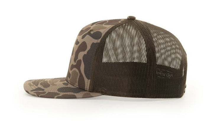 Western Anglers - Richardson Trucker Hat - Leather Patch - Camo
