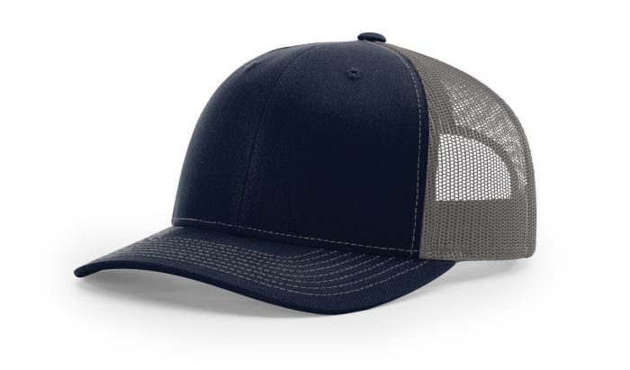 Western Anglers - Richardson Trucker Hat - Midnight Sippers Woven Patch -Navy/Charcoal