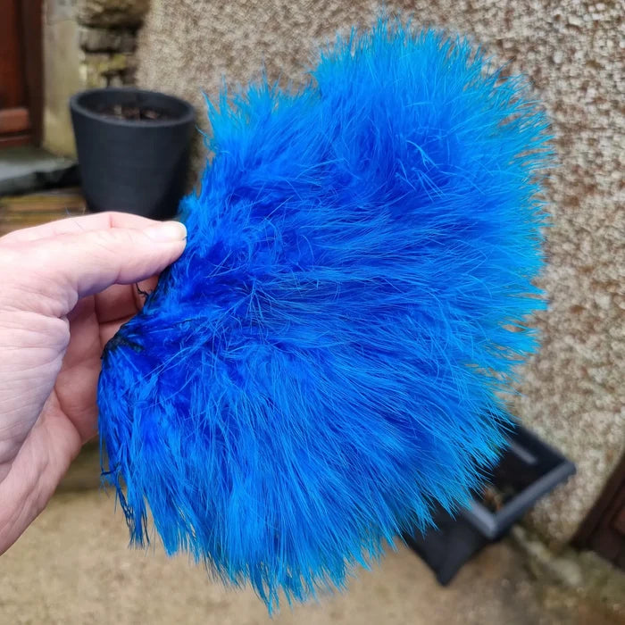 White dyed Kingfisher Blue