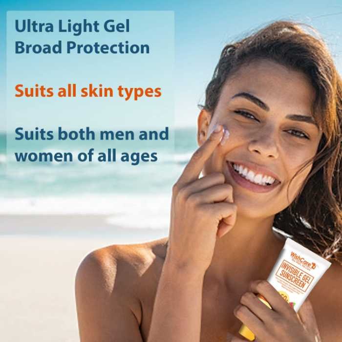 Wishcare Invisible Gel SPF50+ Sunscreen 50gm