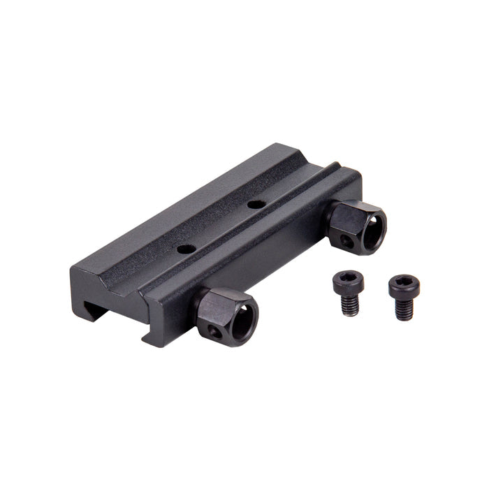Side view of Wraith replacement picatinny mount in matte black finish for MSR platform compatibility
