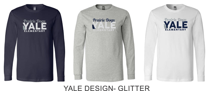 Yale Elementary Long Sleeve Tee- 4 designs- Adult, Youth Sizes