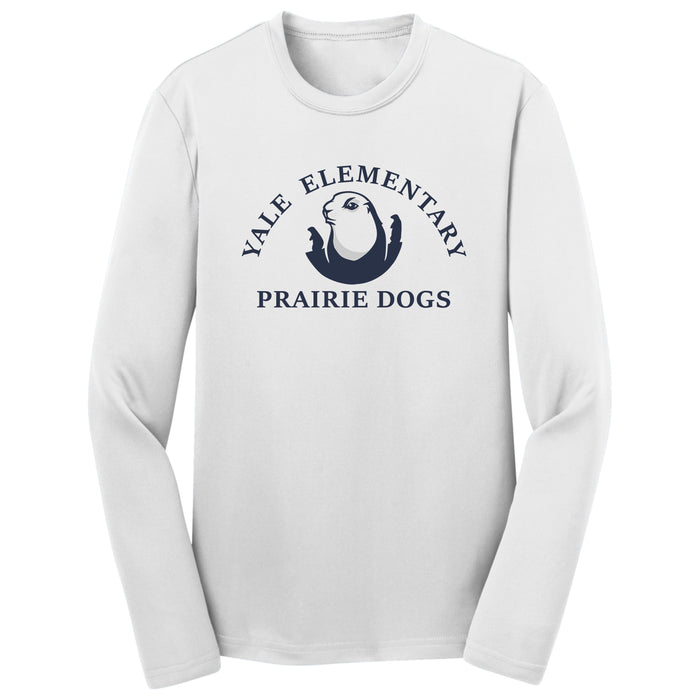 Yale Elementary Wicking Long Sleeve Tee- 4 designs- Adult, Ladies, Youth Sizes