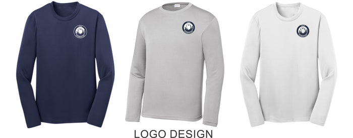 Yale Elementary Wicking Long Sleeve Tee- 4 designs- Adult, Ladies, Youth Sizes