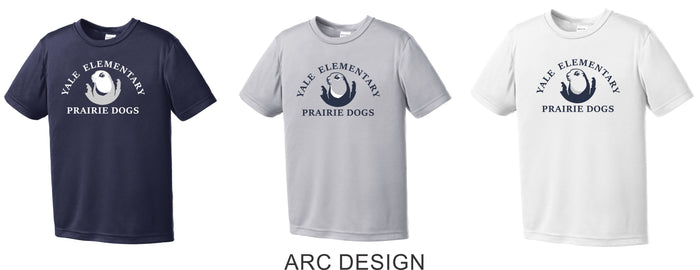 Yale Elementary Wicking Short Sleeve Tee- 4 designs- Adult, Ladies, Youth Sizes