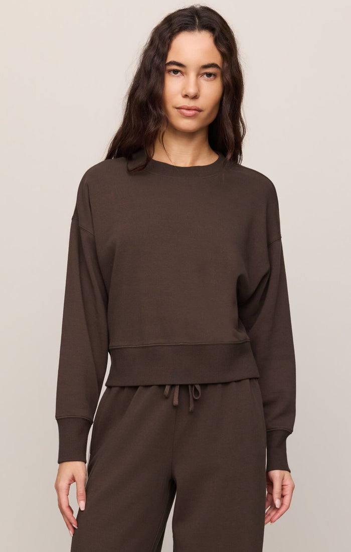 Z Supply Comeback Sweatshirt – Dark Chocolate