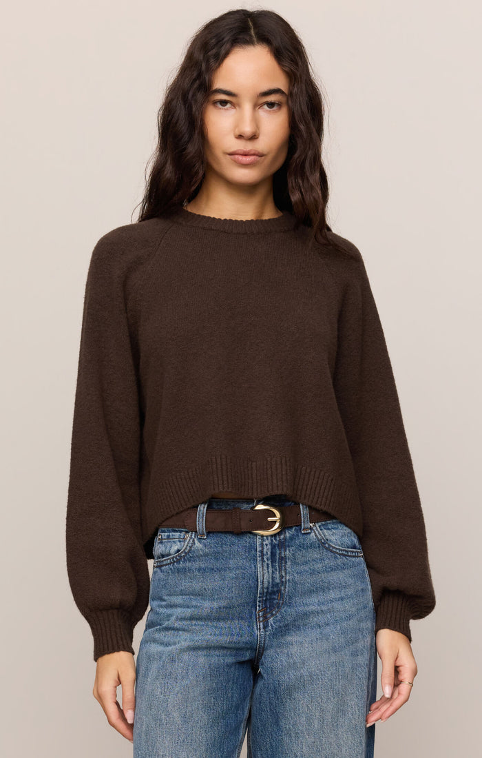 Z Supply Coming Up Sweater-Chocolate