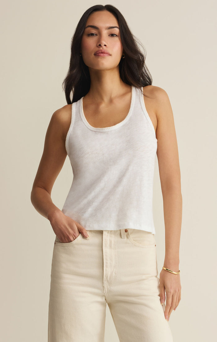 Z Supply Julian Crochet Tank - White
