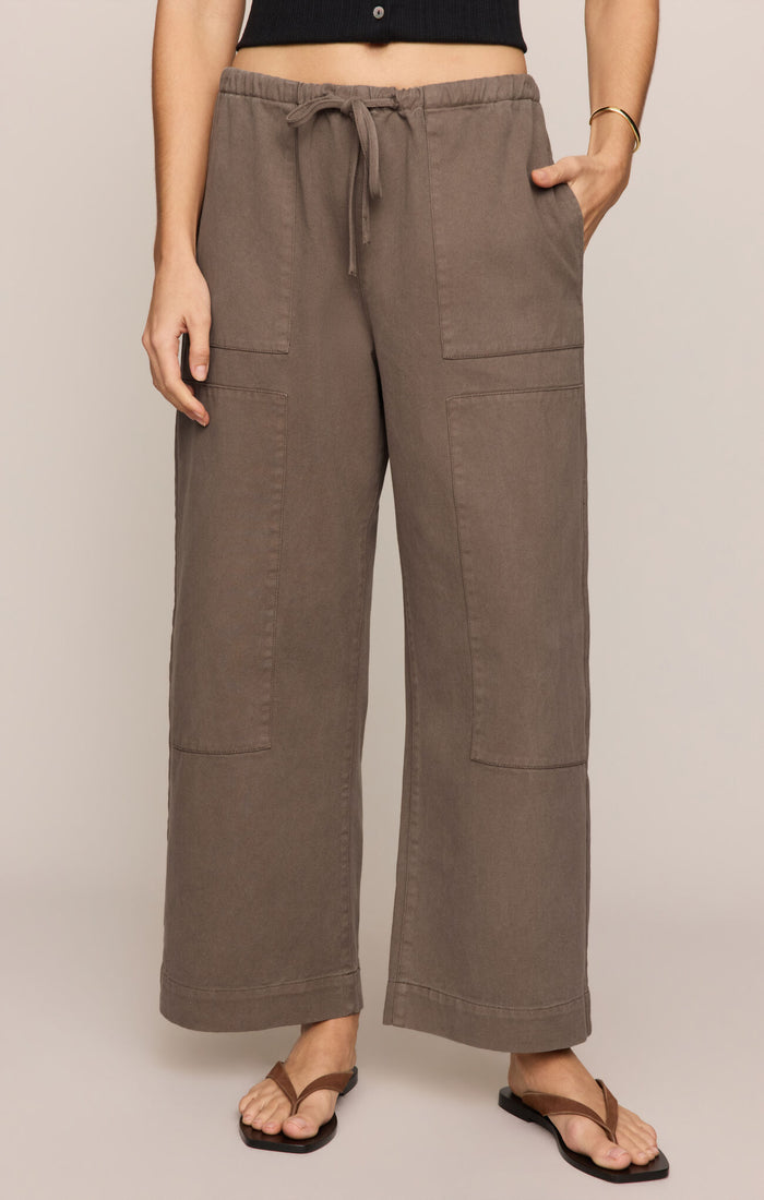 Z Supply Kit Twill Carpenter Pant – High-Rise Tie Front Utility Pant