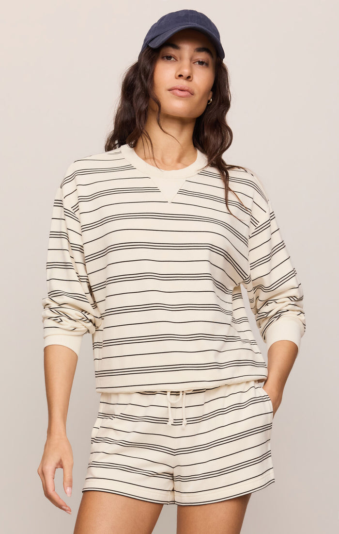 Z Supply Stand Out Striped Sweatshirt – Modal Fleece Crewneck