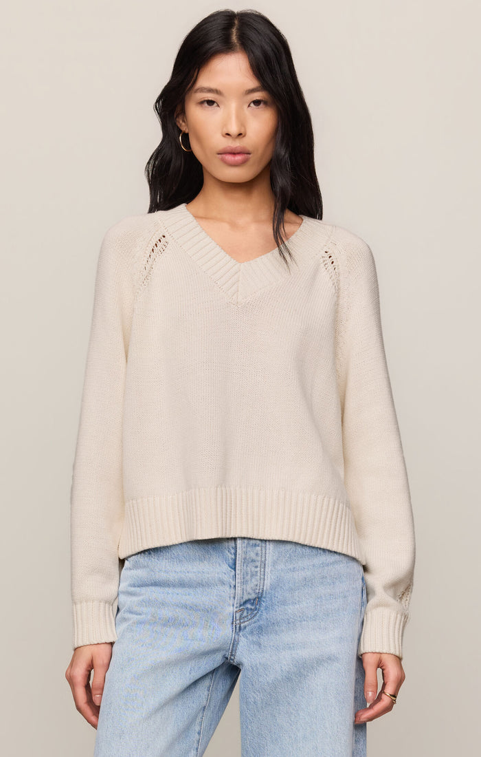 Z Supply Stratton V-Neck Sweater – Cotton Knit Pullover
