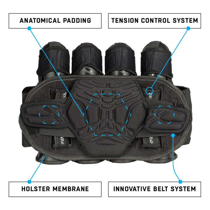 Zero G 2.0 Harness - Black/Blue - 3+2+4